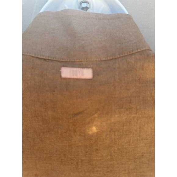 Lunya Woven Linen Sleeveless Shirt Tank in Brown Size Medium NWT - Picture 10 of 16